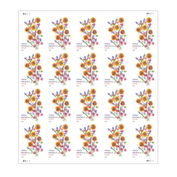Sunflower Bouquet Stamps 2022